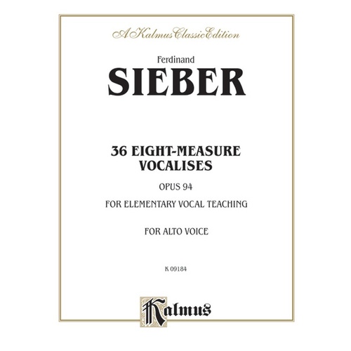 36 8 Measure Vocalises Op 94 for Alto