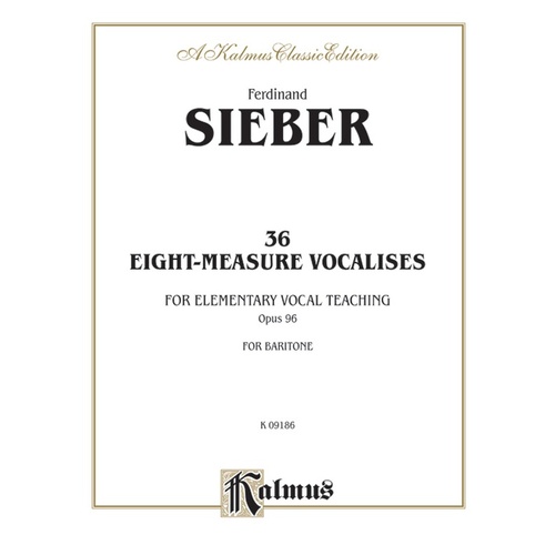 36 8 Measure Vocalises Op 96 for Baritone