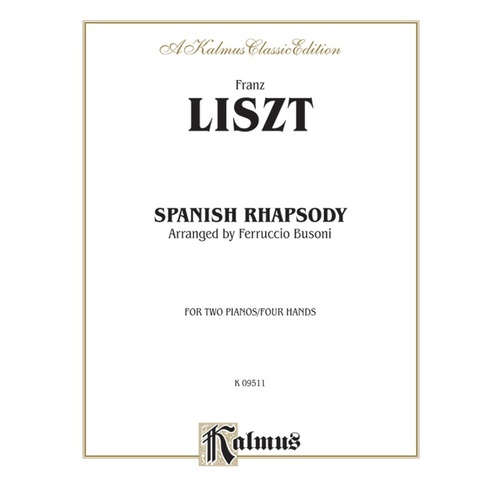 Spanish Rhapsody 2P4H Arranged by Busoni - Piano Sheet Music