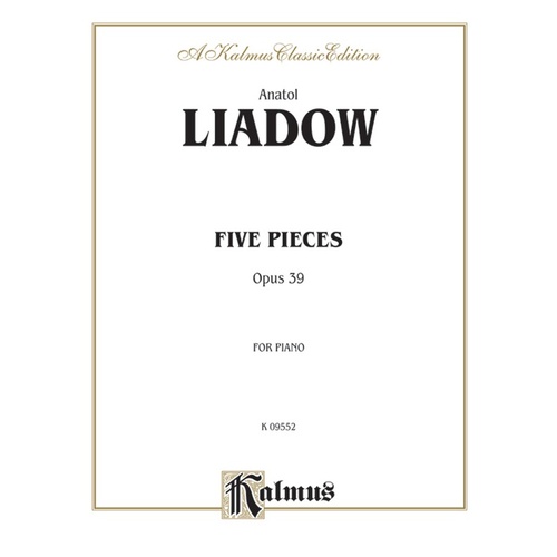 5 Pieces Op 39 Piano Sheet Music