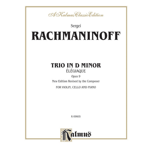 Trio Elegiaque OP 9 - Chamber Sheet Music