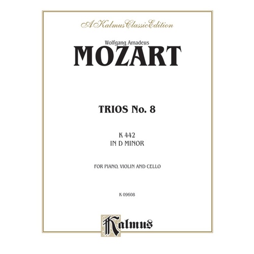 Trio No 8 D Minor K442 Chamber Sheet Music