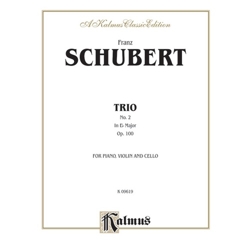 Trio No 2 E Flat Op 100 for Violin, Cello, and Piano