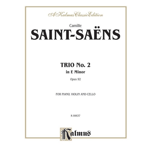 Trio No 2 in C Minor for Violin, Cello, and Piano - Chamber Sheet Music