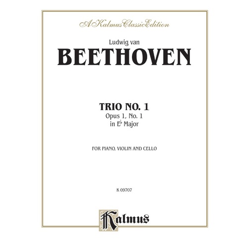 Trio Op 1 No 1 E Flat for Violin, Cello, and Piano Chamber Sheet Music