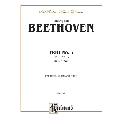 Trio No 3 Op 1 No 3 in C Minor for Violin, Cello, and Piano - Chamber Sheet Music