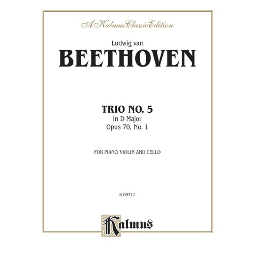 Trio No 5 D Op 70 No 1 for Violin, Cello, and Piano - Chamber Sheet Music