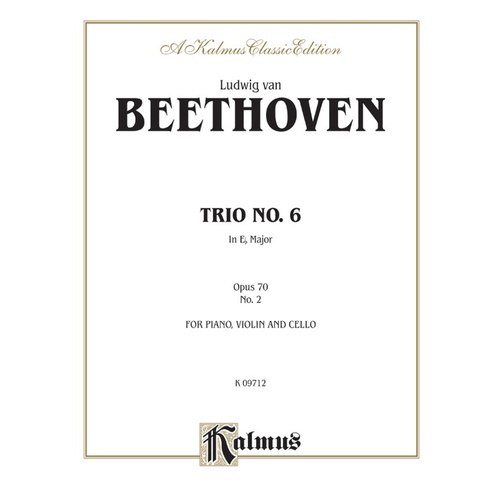 Trio No 6 Op 70 No 2 E Flat for Violin, Cello, and Piano