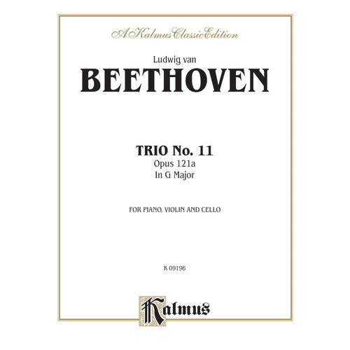 Beethoven Piano Trio No 11 Op 121a in G - Chamber Sheet Music for Violin, Cello, and Piano