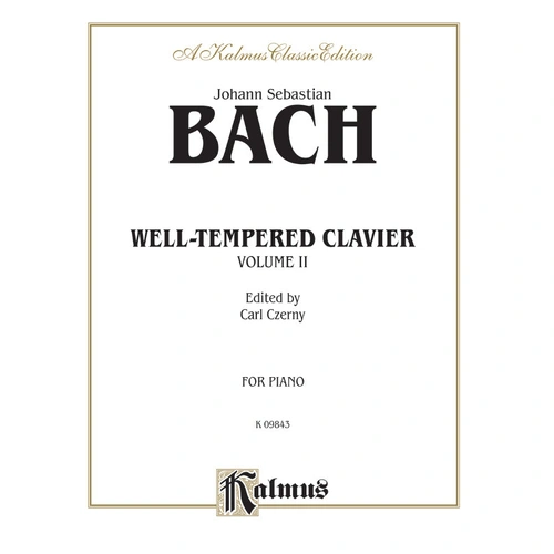 Well-Tempered Clavier BK 2 Ed Czerny - Piano Sheet Music, 24 Preludes & Fugues, 131 Pages