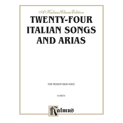Italian Songs And Arias 24 Med/High