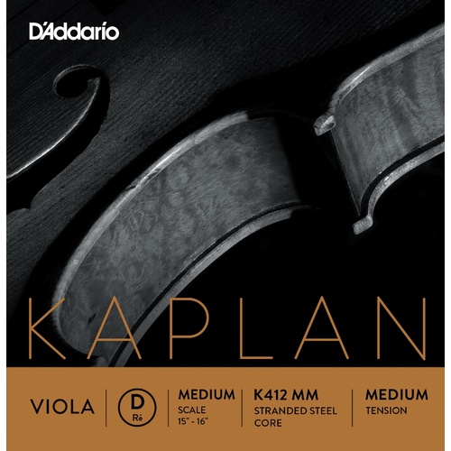 D'Addario Kaplan Viola String Set, Medium Scale, Medium Tension