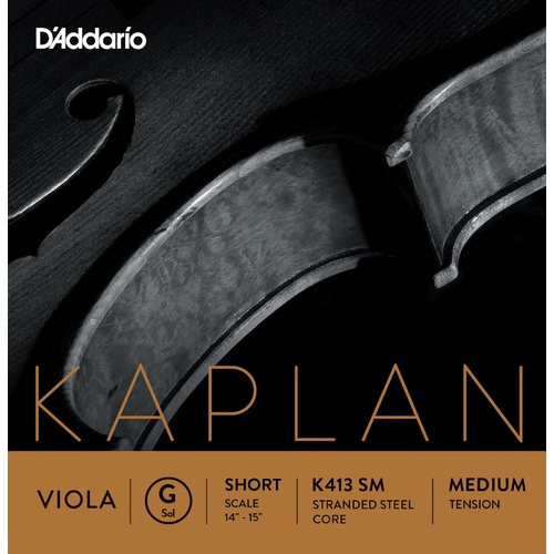 D'Addario Kaplan Viola String Set, Short Scale, Medium Tension
