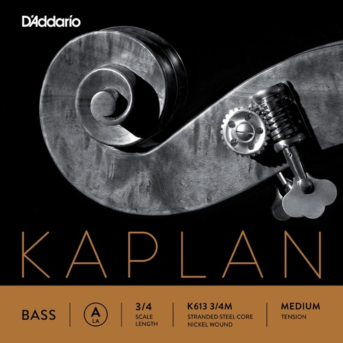 D'Addario Kaplan Bass Single A String, 3/4 Scale, Medium Tension