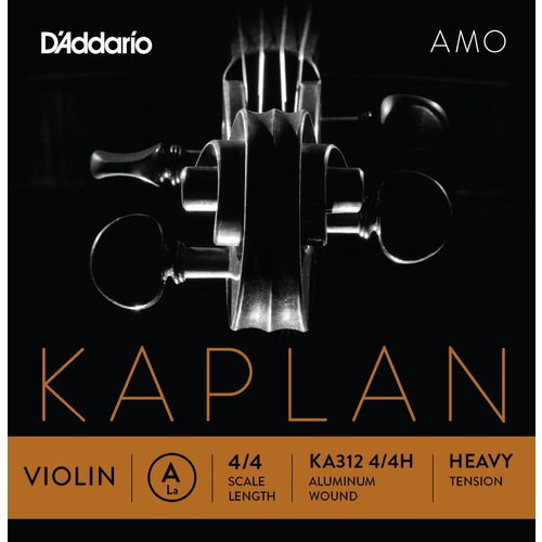 D'Addario Kaplan Amo Violin E String, 4/4 Scale, Heavy Tension