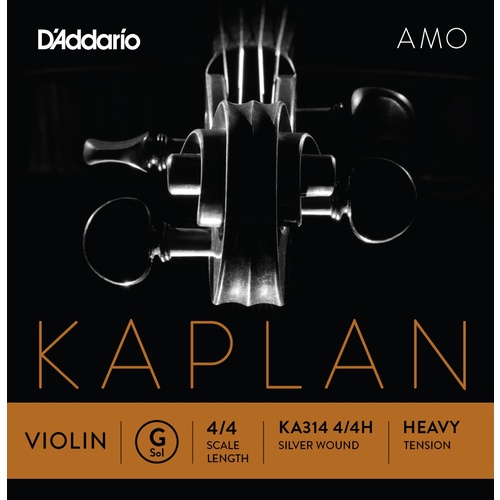 D'Addario Kaplan Amo Violin G String, 4/4 Scale, Heavy Tension