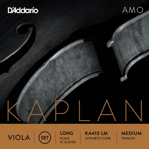 D'Addario Kaplan Amo Viola String Set, Long Scale, Medium Tension