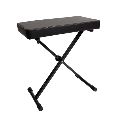 Crown KB-017-BLK Large Folding Keyboard Bench Stool with Foam-Padded Seat