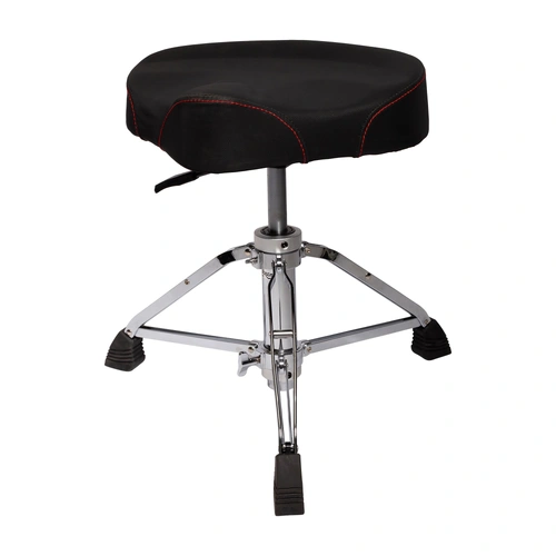 Kahzan Premium Hydraulic Drum Throne with Chrome Finish and Padded Seat