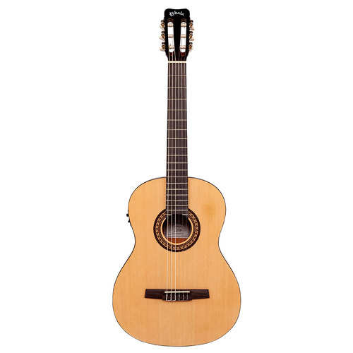 Kohala KG100 Series Acoustic/Electric Classical Nylon String Guitar with Gig Bag, Natural Finish