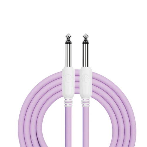 Kirlin Entry 24 Instrument Cable Lilac Purple 10FT - 1/4" Mono Plug, 24 Gauge CCAM Conductor, PVC Jacket, Limited Lifetime Warranty