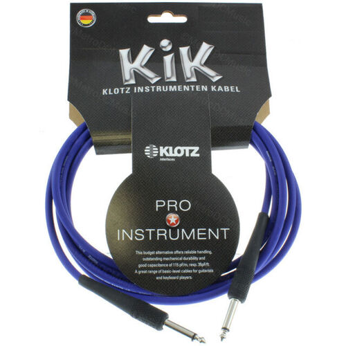 Klotz KIK30PPBL Pro Guitar Instrument Cable 3m - Blue