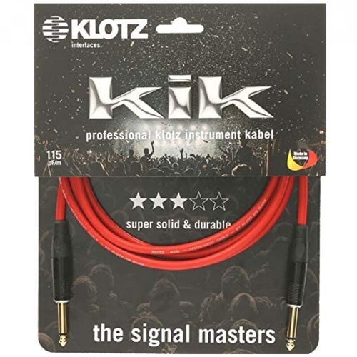 Klotz KIK60PPRT Pro Guitar Instrument Cable 6m - Red