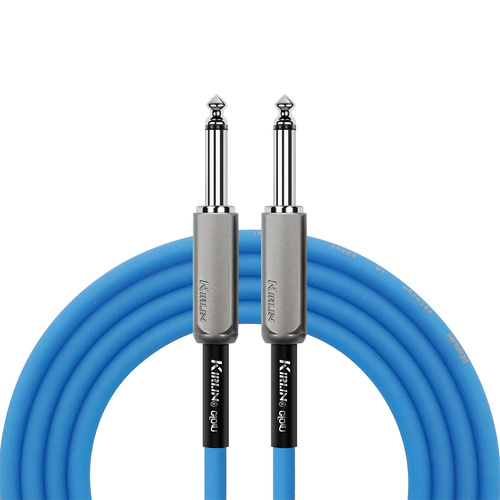 Kirlin 20FT Glow Instrument Cable Royal Sapphire KIMGE-221-BL-20 1/4" Mono Plug 22 Gauge Copper Conductor Limited Lifetime Warranty