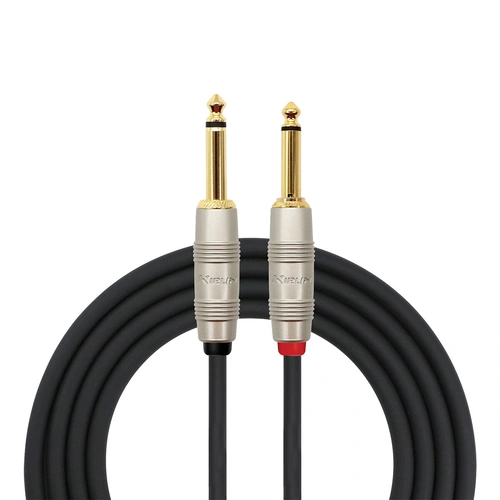 Kirlin 10FT Silent Plug Instrument Cable Black KIP201-SILENT-10 1/4" Mono Plug, 20 Gauge Copper Conductor, Limited Lifetime Warranty
