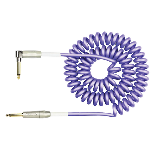 Kirlin IPK222PU 30ft Premium Coil Purple Instrument Cable RA - Straight