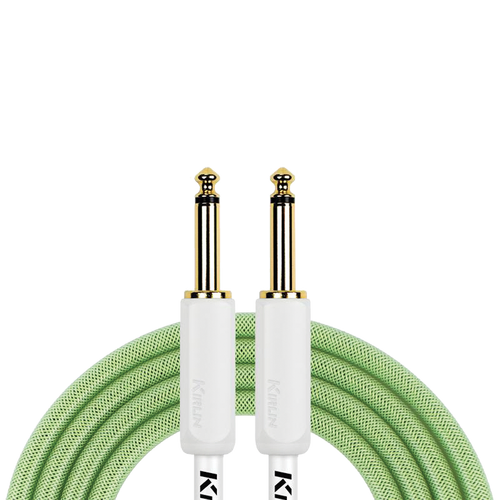 Kirlin PVC Woven Premium Plus Instrument Cable 10ft Green KIPW201WGR-10