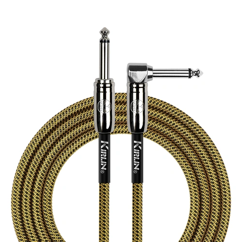 Kirlin 20ft Tweed Entry Woven Instrument Cable RA - Straight Chrome Ends [KIWCC202BY-20]