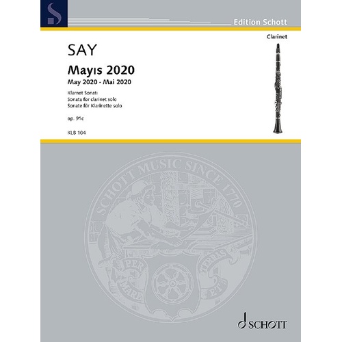 Fazil Say - Mayis 2020 Op. 91D for Clarinet Solo
