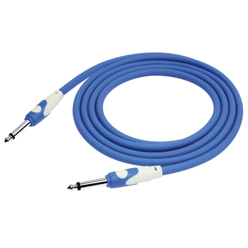 Kirlin 20FT Blue Lightgear Instrument Cable KLGI201BL-20 1/4" Mono Plug 20 Gauge PVC Jacket