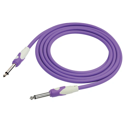 Kirlin 20ft Purple Lightgear Instrument Cable KLGI201PU-20 1/4" Mono Plug 20 Gauge PVC Jacket Noise-Free