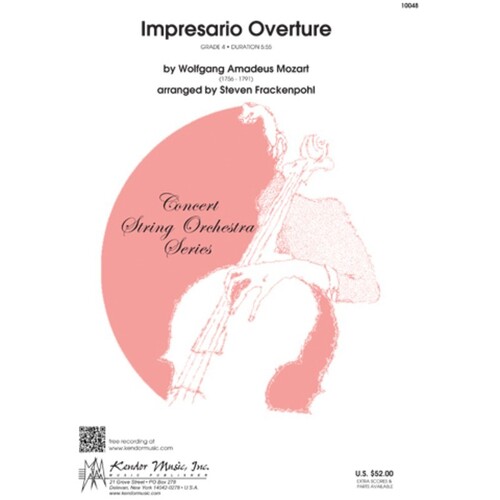 Impresario Overture Score/Parts So G4