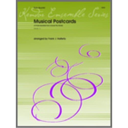 Musical Postcards Arr Halferty Flute Quartet (Music Score/Parts) Book