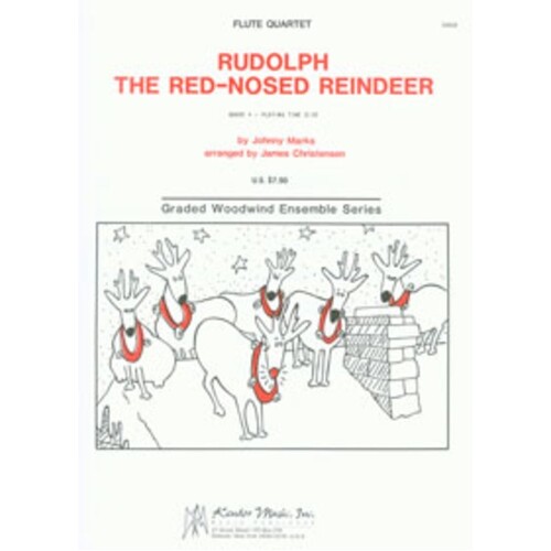 Rudolph The Red Nosed Reindeer 4 Flute (Music Score/Parts) Book