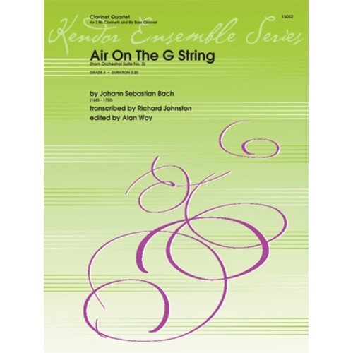 Air On The G String Clarinet Quartet (Set Of Parts) Book