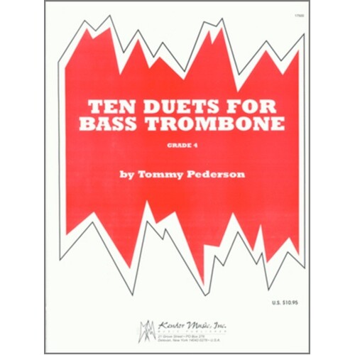 Pederson - Ten Duets For Bass Trombone (Softcover Book)