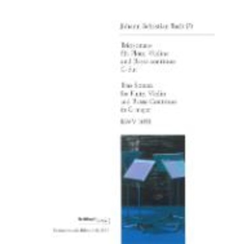 Trio Sonata in G Major BWV 1038 for Flute, Cello, and Violin - Urtext Edition by Ewald Demeyere, Publisher: Breitkopf & Härtel, 36 Pages