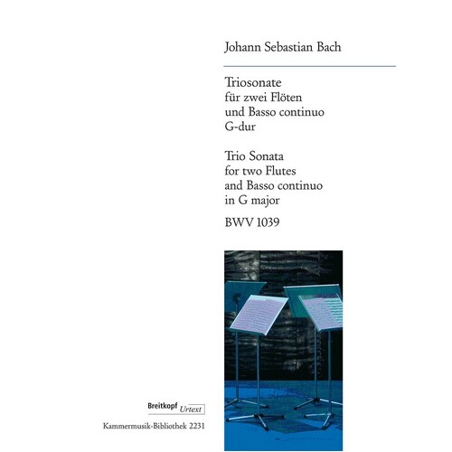 Trio Sonata G Bwv 1039 2 Flutes/Basso Continuo (Music Score/Parts) Book