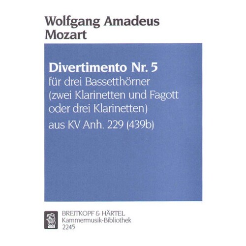 Divertimento No 5 K 439B Anh 229 Cla