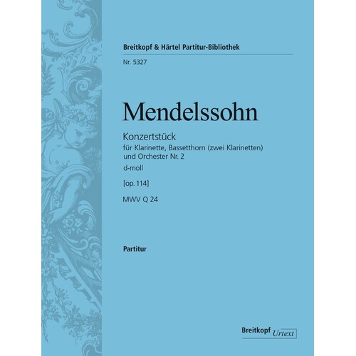 Mendelssohn - Concert Piece No 2 For 2 Clarinets/Piano (Softcover Book)