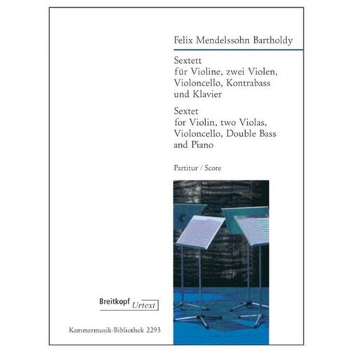 Sextet Op 110 D Violin 2Vla Vc Double Bass Piano Score Book