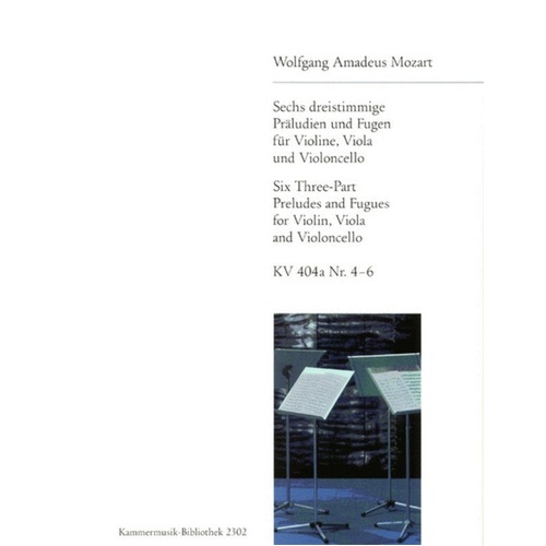Three Part Preludes And Fugues K 404A 4-6 Str Tr