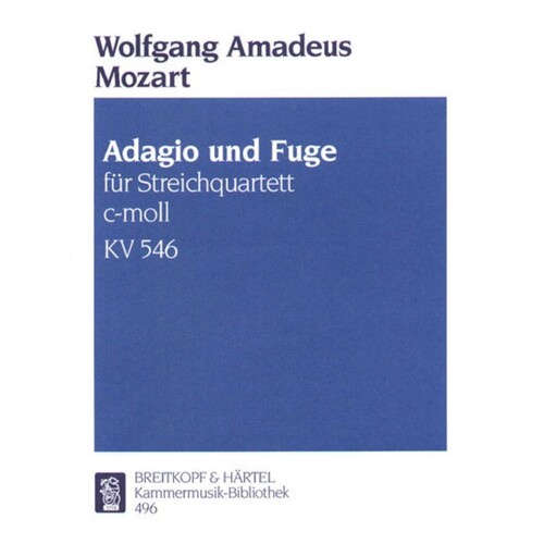 Adagio And Fugue K 546 C Min 2 Violin Viola Vc Book