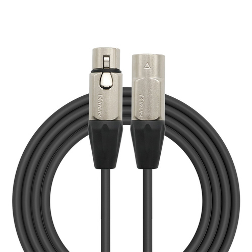 Kirlin 30ft XLR-XLR Microphone Cable KMP480-30, 24-gauge, PVC Jacket, Male to Female, Copper Conductors, 90% Spiral Shielding