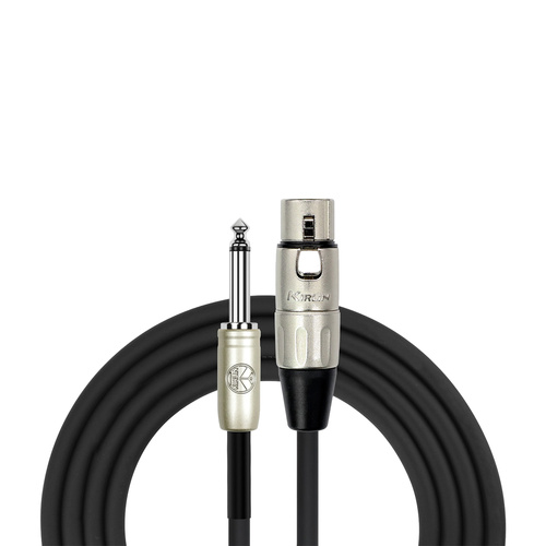 Kirlin 10Ft XLR Female to 1/4" Mono Plug Microphone Cable KMP482PR-10