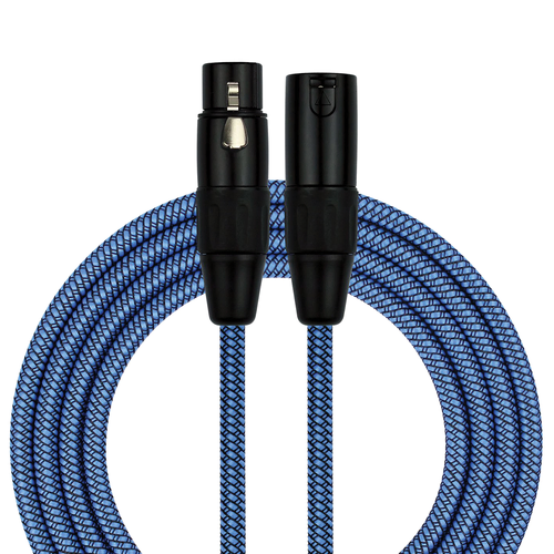 Kirlin 20ft Entry Woven Blue XLR Male to XLR Female Microphone Cable KMWC270PBBLA-20